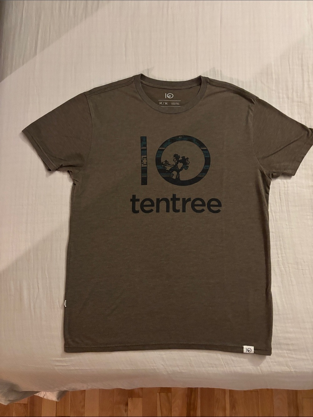 tentree Men's Olive Green Logo Tee